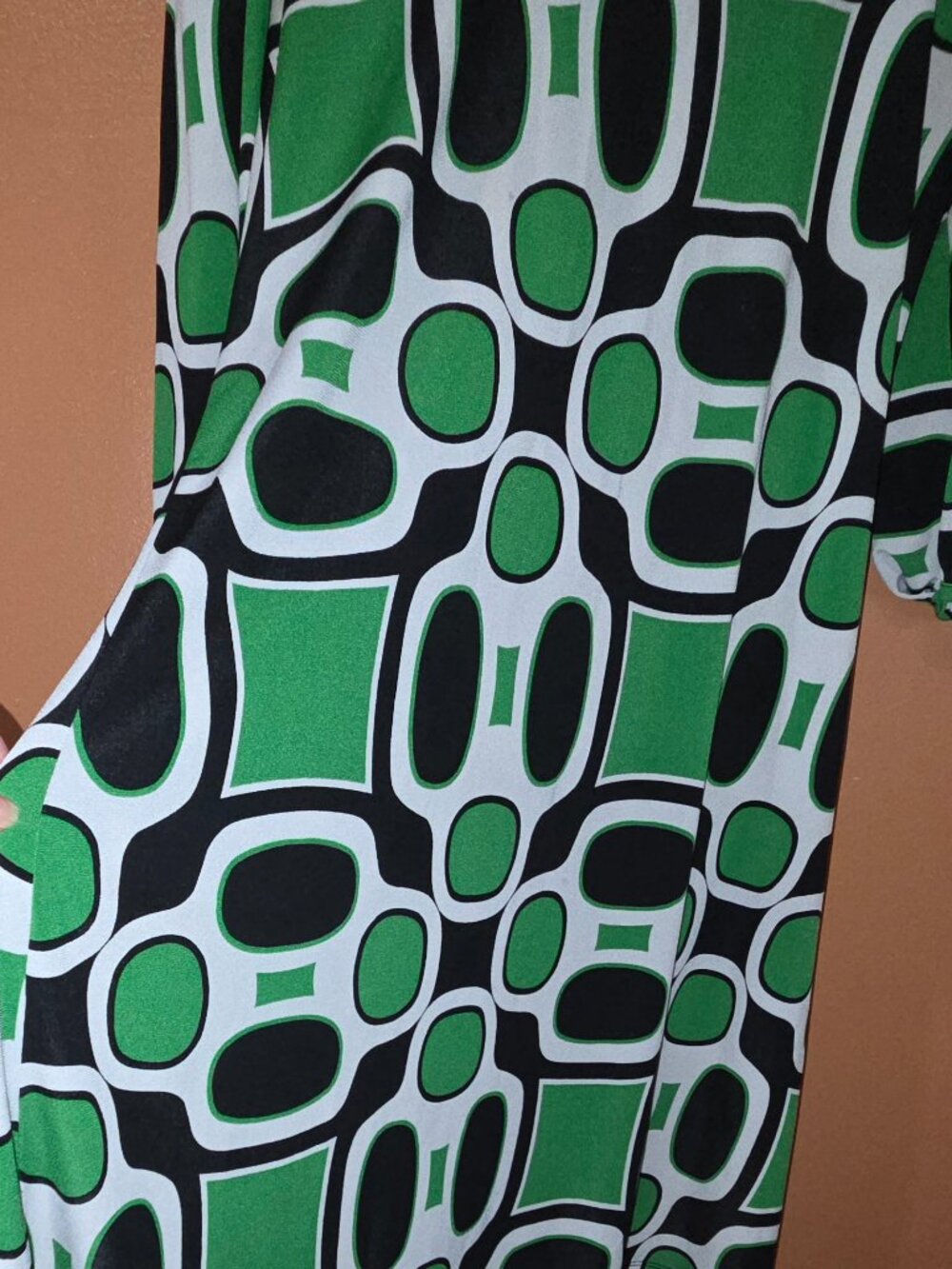 Vintage 60's MOD Style Geometric Print Shift Mini Dress - Picture 5 of 6